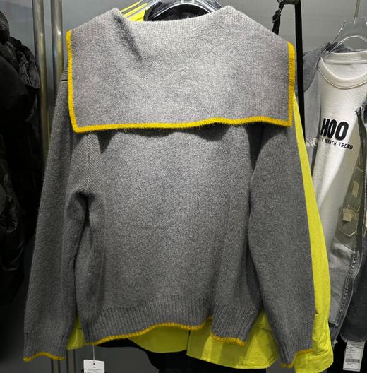 NC翻领宽松撞色毛织开衫50929 冬季 011604402821 商品图1