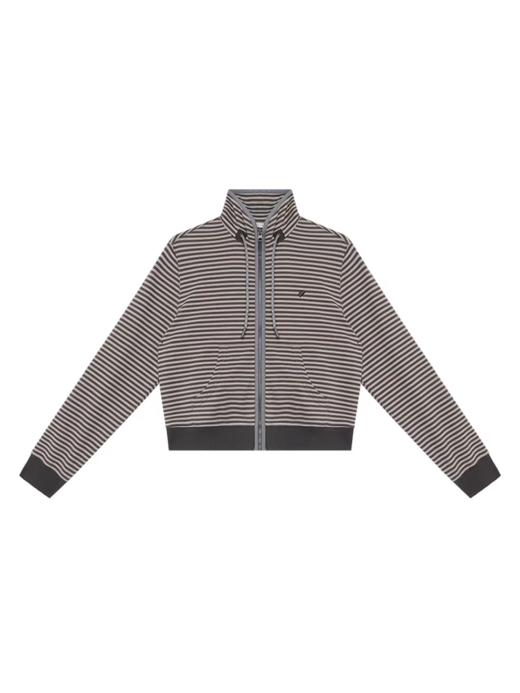半圆/Q5151824/加绒加厚条纹长袖卫衣外套 商品图4