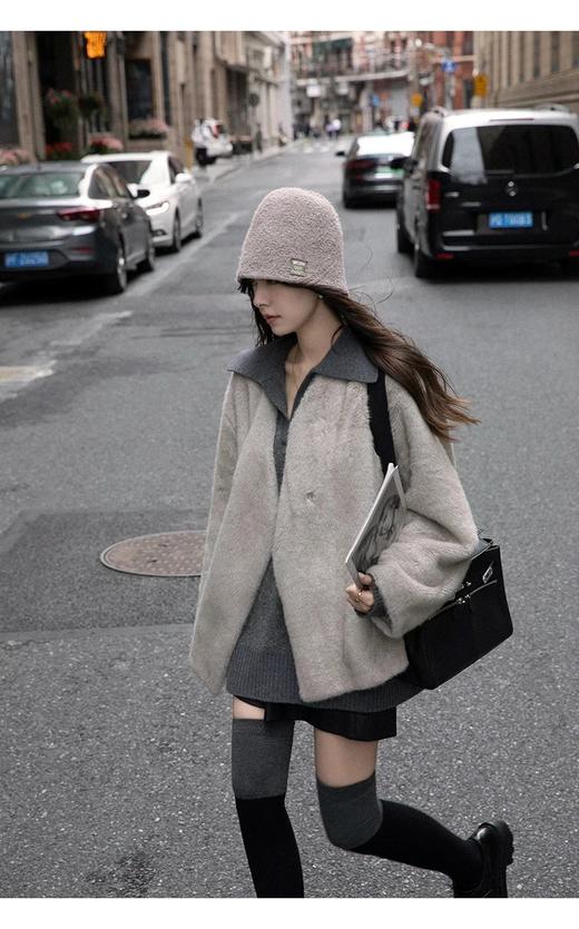 （预售七天发）【高品质私服】【在逃千金欧貂绒外套】丰盈饱满的欧貂绒面料，毛感蓬松~很有分量感，十分保暖蓄温【无标出货 介意慎拍】WD 商品图6