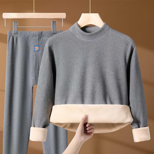 【驼绒巨厚】秋冬季保暖内衣套装半高领男女加绒加厚防寒秋衣秋裤秋冬加厚保暖内衣 商品图1