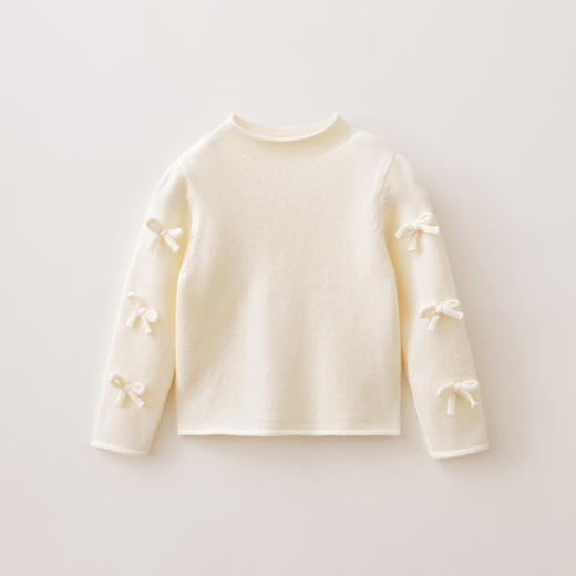 马克珍妮女童立体蝴蝶结软软针织衫2025年秋冬新款551859 商品图1