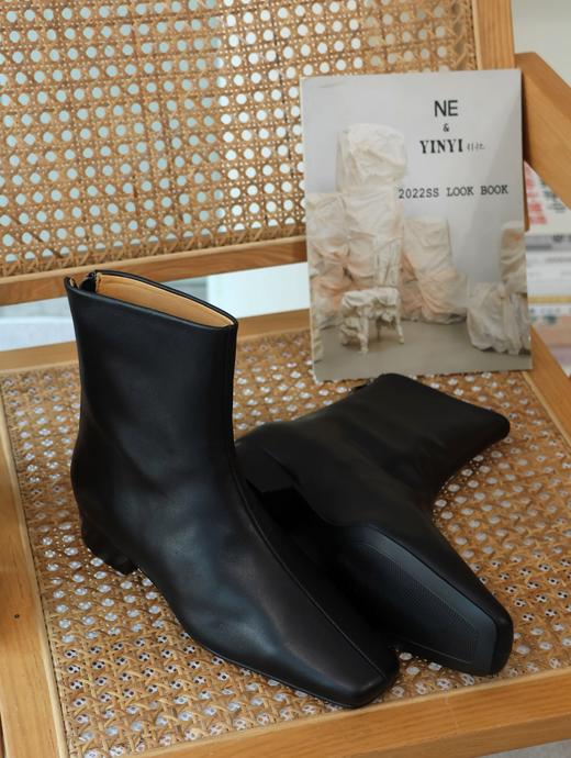 法式洋气方头真皮瘦瘦靴 商品图2