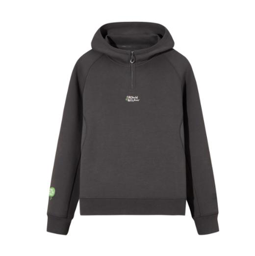 安踏易打理半拉链连帽卫衣女士休闲宽松长袖套头衫162548720 商品图1