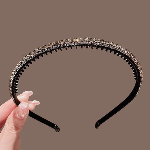 丁摩 韩国新款高级砂糖水钻细款发箍气质百搭满钻头箍发卡发饰5ZF-6446 商品图0