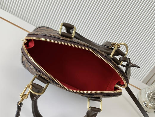 秋冬特惠💰1300 渠道级LV【全钢五金 MB163c01变码芯片】te级LV 全套包装 M41221咖啡格 本款 Alma BB 手袋 商品图8