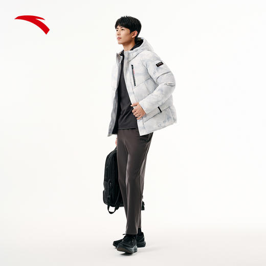 安踏冰甲羽绒丨短款连帽羽绒服男2025冬季新款羽绒外套152547943N 商品图3