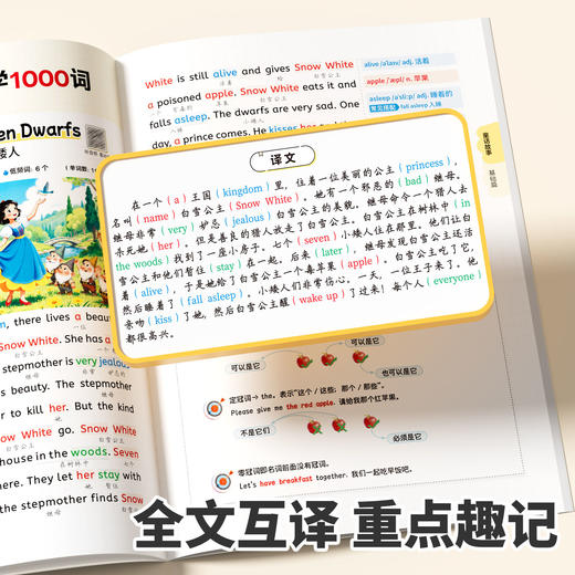 【斗半匠】25年新版40篇英语故事记完小学1000词自然拼读记单词配套动画音频 商品图4