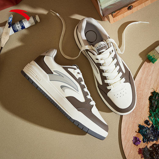 安踏982丨经典黑白低帮板鞋男鞋2025秋季新款滑板运动鞋112548066 商品图1