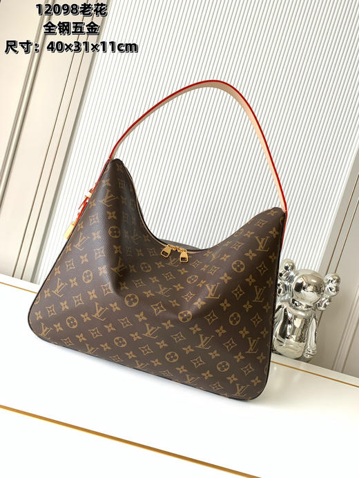 秋冬特惠💰1270 渠道级LV【全钢五金 变码芯片】te级LV 全套包装 M12098老花 SLOUCHY 大号手袋 商品图0