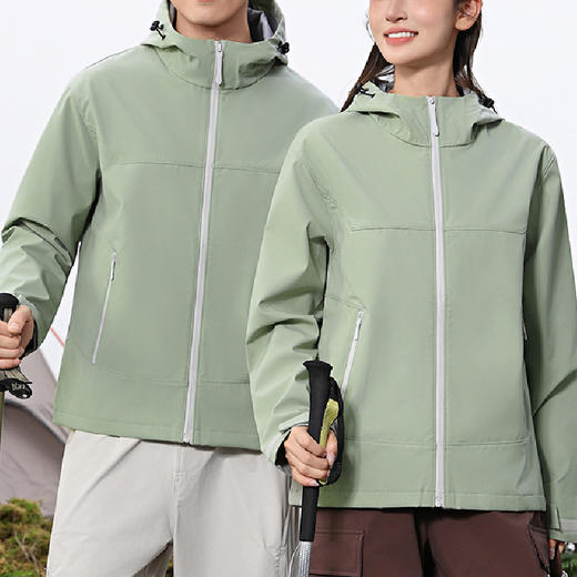 跃牌【跃LEAP-ACTIVE】秋冬户外加绒软壳冲锋衣男女锁温保暖防水防风连帽登山冲锋衣L9 商品图3