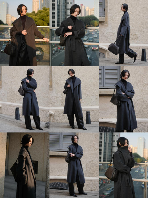 HIDEMI 大秀款城市波士顿系列进口西班牙荔枝皮长肩带大容量极简单肩包 商品图3