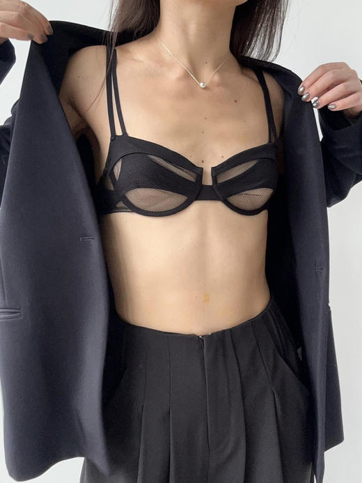Her Senses｜重构 12B149YY 网眼双层3/4钢圈文胸 [ 黑BK01 ] 商品图0