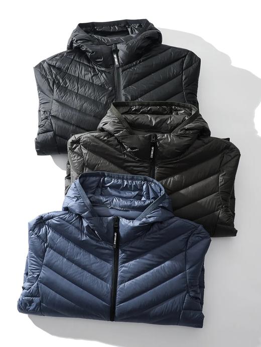 保暖不臃肿！90白鸭绒排骨羽绒服 20D尼龙双层色织直充绒 可收纳轻量化户外运动休闲连帽羽绒服！ 商品图1