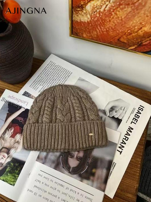 【积分兑换】阿菁娜羊毛针织帽A30D627002 商品图0