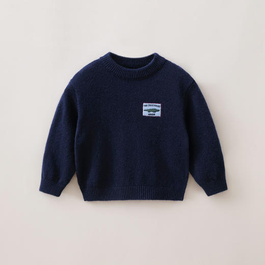 马克珍妮男童轻盈温暖绵羊毛针织衫2025年秋冬新款551886 商品图1