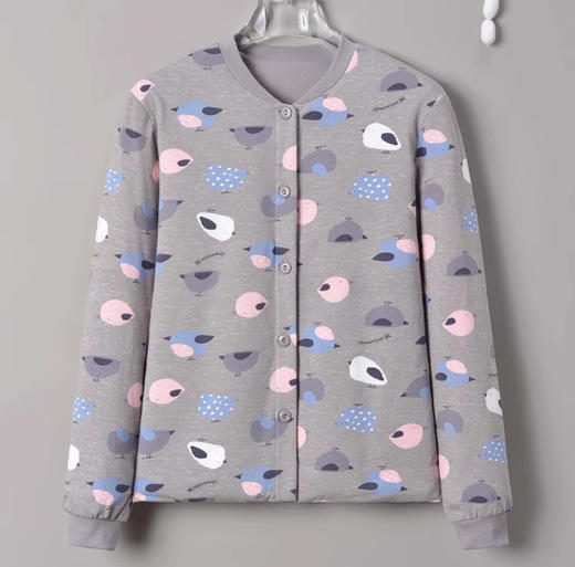 雀说桑蚕丝手工填充内胆秋冬保暖棉袄真丝女大码外套家居服中老年妈妈ALW2511-4 商品图7