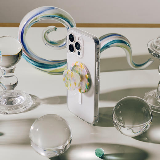 【惬意日常】彩虹琉璃 MAGSAFE磁吸 Round圆啪嗒系列 彩虹色 拼接 商品图1