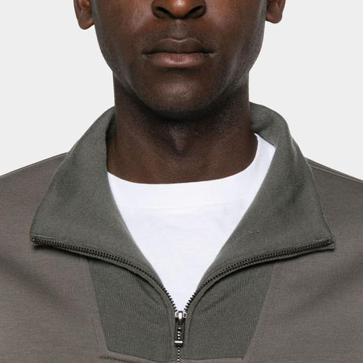 EMPORIO ARMANI 阿玛尼 男士全拉链双面针织卫衣 绿色 EM003053 AF17545 U8143 商品图2