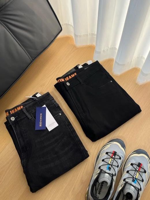 【罗蒙8903弹力牛仔裤】真的太绝了！ 黑色 烟灰色深色系百搭又低调 搭配起来也不会出错，不挑身材和肤色-SHRLZ 商品图10