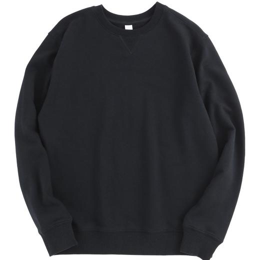 380g加厚重磅精梳棉圆领卫衣 毛圈套头长袖 倒三角休闲上衣秋冬新款长袖T恤圆领打底内搭 商品图6