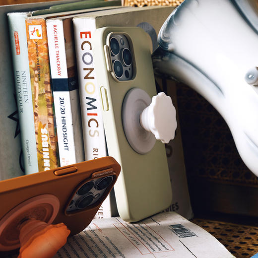 【惬意日常】波浪花·白 MAGSAFE磁吸 Round圆啪嗒系列 MagSafe圆啪嗒 白色 波纹 商品图1