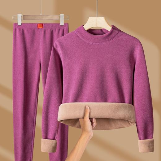 【驼绒巨厚】秋冬季保暖内衣套装半高领男女加绒加厚防寒秋衣秋裤秋冬加厚保暖内衣 商品图7