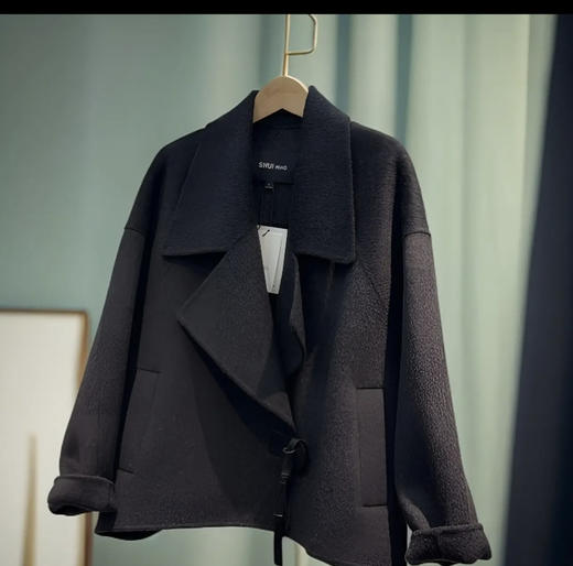 水淼2025冬新款休闲气质百搭双面呢1745 商品图2