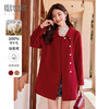 【年终特卖】熙世界【100%羊毛大衣】气质宽松外套秋冬喜庆红双面毛呢子大衣女 商品缩略图0