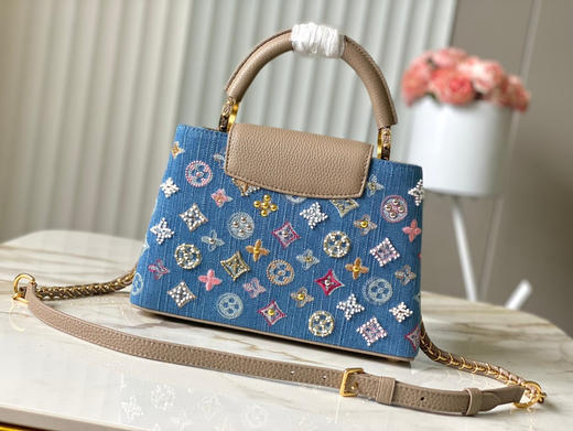 秋冬特惠💰1780 渠道级LV 新品 te级LV 动态芯片 M12947/M48865淡咖丹宁花朵刺绣款 商品图2