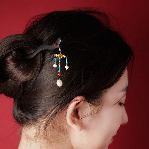 翠羽明珠串珠发簪 商品图4