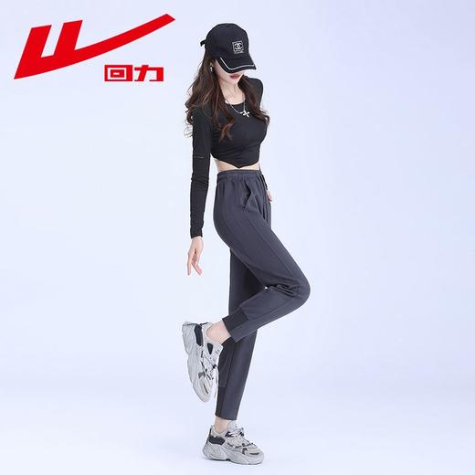 回力运动裤女款2025新款秋冬季休闲裤女士显瘦束脚直筒加绒卫裤女 商品图7