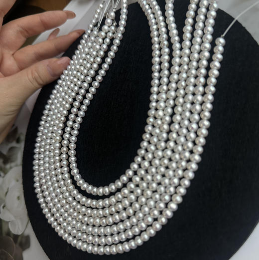 5-6mm天然淡水珍珠项链 搭配S925纯银配件 经典素串设计 日常百搭 商品图3