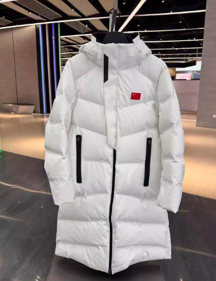 安踏冠军2025冬季男士防风透湿长款帽可拆鹅绒羽绒服152540915 商品图0