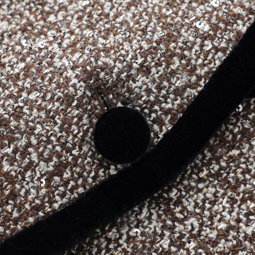 「高货wl」全新升级【铂金会员367/天猫499/差价132】(00522)洛诗琳羊毛重工亮片编织小香风外套2025秋冬粗花呢短外套 商品图3