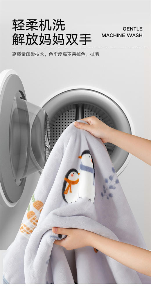 6936671640068   好孩子Goodbaby   羊羔绒加厚法兰绒毛毯婴儿双面盖毯新生儿毯子礼盒装A类(蓝色) 商品图4