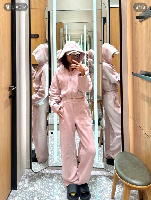 一店k （代工厂订单！）天冷要屯加绒裤！白女蕞～爱loungeful！320克磨毛一体绒亚光面料 露加绒保暖直筒休闲裤 商品图5