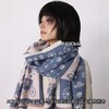 𝗔𝗨𝗖𝗵𝗿𝗶𝘀设计感印花双面围巾大披肩 ACFY110102-宝蓝色 商品缩略图0