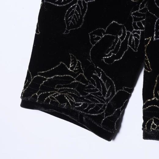 T5044SDSA秋冬新款痞帅男装潮流植绒满印植物花卉半高领长袖T恤百搭 商品图4