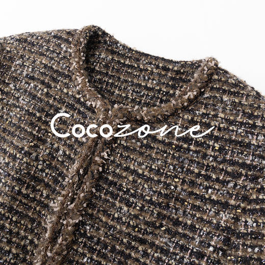 COCO ZONE 刘一一“莫奈香风”绵羊毛混纺圆领外套CD2A2011 商品图2