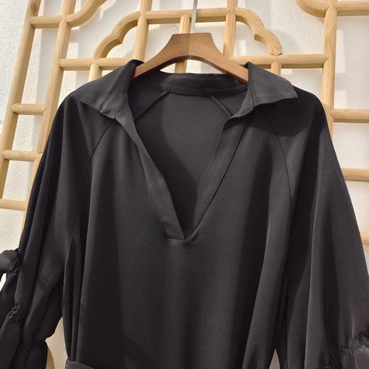 「断码清仓」黑色商务尖领连衣裙 M码 ZFYY120 商品图1