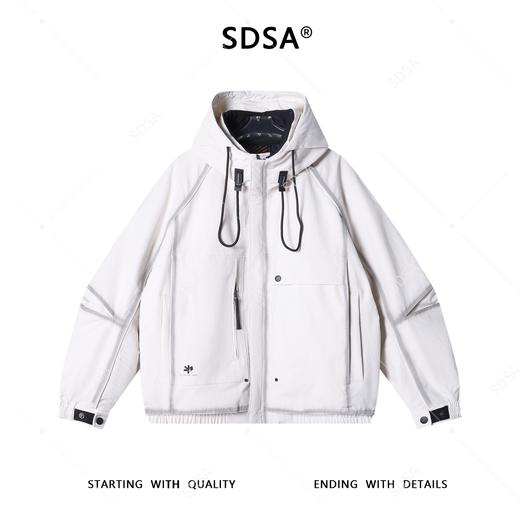 253223SDSA男士秋冬新款痞帅男装潮牌工装拉链立领连帽羽绒服外套百搭 商品图1