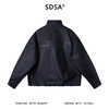 SDSA男士秋冬新款痞帅男装简约纯色字母皮面立领羽绒服百搭宽松 商品缩略图5