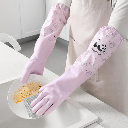 美丽雅丁腈挂绳手套长款 商品图3