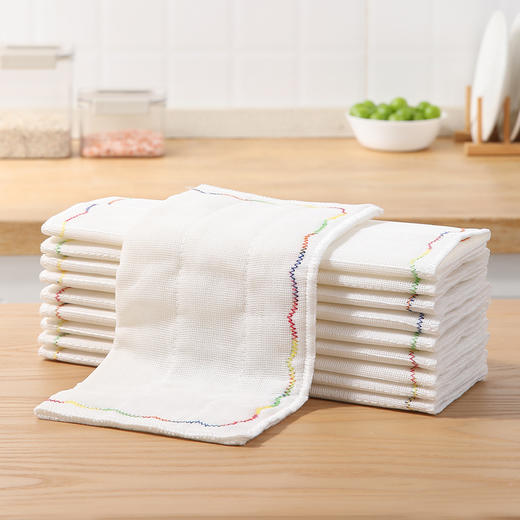 美丽雅8层彩虹疏油抹布5条入30*30 商品图1