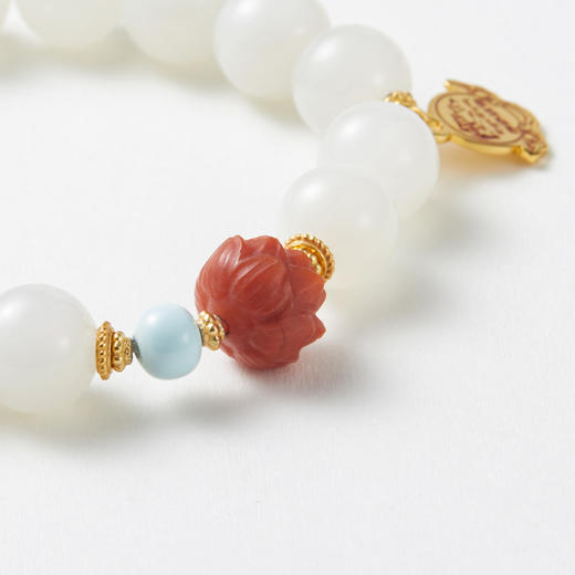 和田玉莲花单圈手串 商品图3