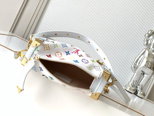 秋冬特惠💰1520 渠道级LV【全钢五金 MB163c01变码芯片】te级LV 全套包装 M14046白三彩 本款 Side Trunk 中号手袋 商品图7