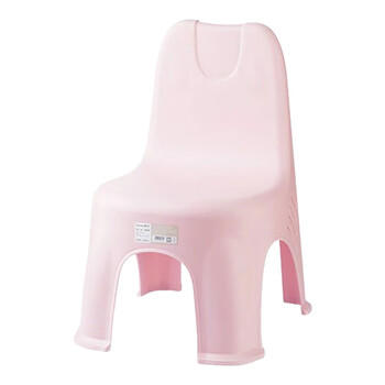 茶花 塑料凳子 家用小椅子 幼儿童靠背椅 靠背凳 粉色 1只装 商品图7