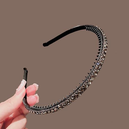 丁摩 韩国新款高级砂糖水钻细款发箍气质百搭满钻头箍发卡发饰5ZF-6446 商品图3