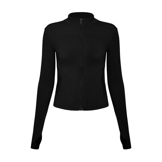 跃牌【倚窗听雨】2025新款裸感瑜伽服外套上衣女立领紧身拉链衫健身服WT18 商品图3