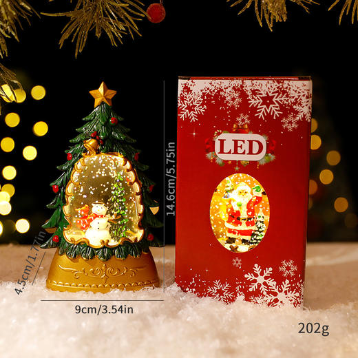 【圣诞节发光蜡烛摆件礼盒】创意小风灯夜灯摆件 圣诞装饰品礼品 商品图10